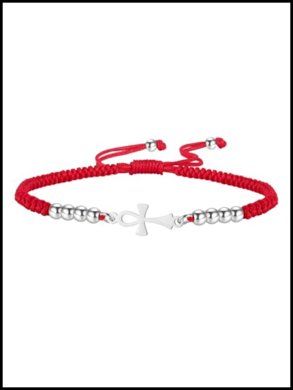 Ankh Bracelet Egyptian Key of Life Stainless Steel Adjustable Men Women